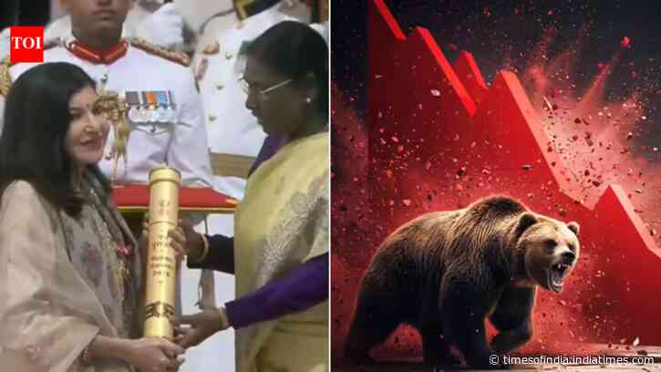 Evening news wrap: President Murmu confers 65 Padma Awards; Rs 4.6 lakh crore wipped off Dalal Street &amp; more