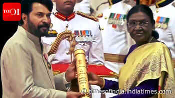 Mammootty receives Padma Bhushan from President Murmu
