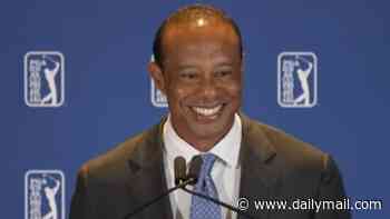 Beaming Tiger Woods in surprise first appearance at bombshell PGA Tour announcement after rehab spell and DUI arrest