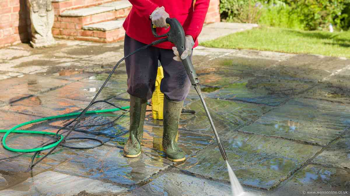 UK households issued warning about using a pressure washer in their gardens this summer