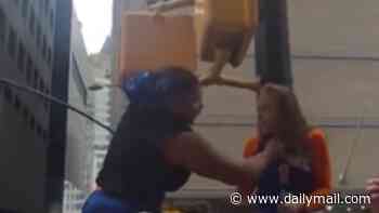 Knicks fan who had her PANTS ripped off in catfight at NBA title parade alleges she was racially abused by rival
