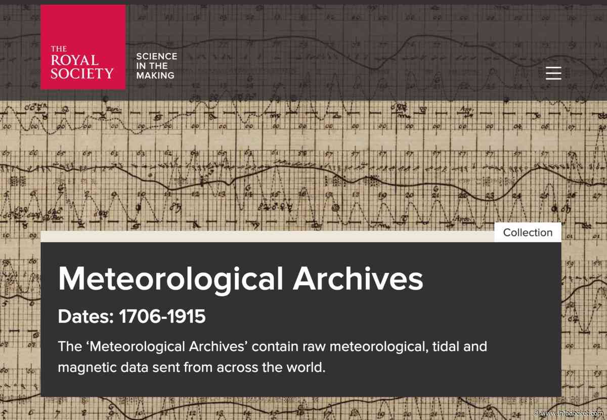 The Royal Society: Historic Weather Data Made Available to Scientists and Public, Spanning Antarctica to Greenland