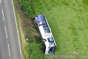 Wales bus crash latest: 19 injured after collision at roundabout in Carmarthenshire