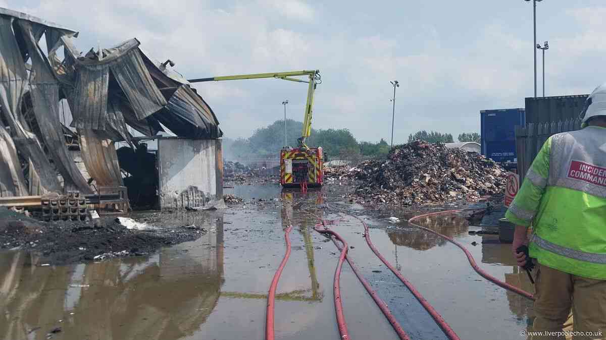 Fire crews to spend second night at scene of Widnes blaze