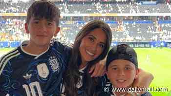 The World Cup kids taking center stage in the US: Messi's sons bicker in the stands, Tom Brady the doting soccer dad and Shakira's awkward moment to forget