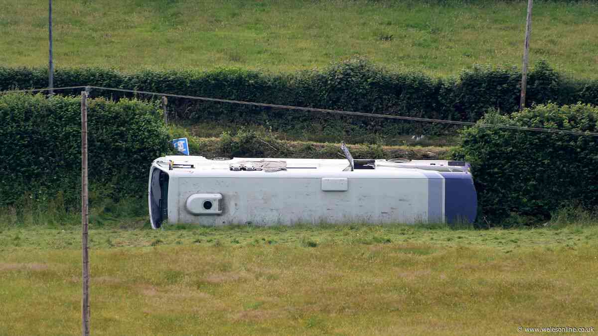 Six in hospital and 19 hurt in Kidwelly bus crash as 'major incident' stood down