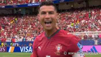 Cristiano Ronaldo screams four-word message into World Cup TV camera at full time