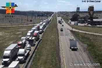 Brush fires shut down eastbound I-40 at Clines Corners