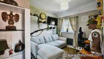 Normal three-bedroom home in Lincolnshire hits the market... with listing showing off its office full of Nazi memorabilia