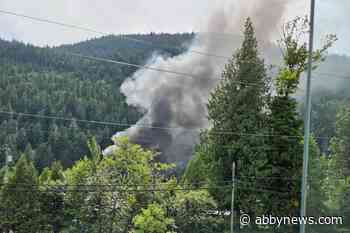 Fire at campground in Harrison Hot Springs