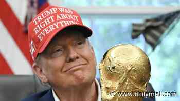 Donald Trump's starring role in World Cup final is revealed by gleeful FIFA President Gianni Infantino