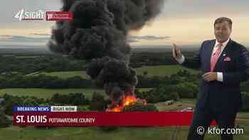 Fire crews respond to tank fire in Pottawatomie County