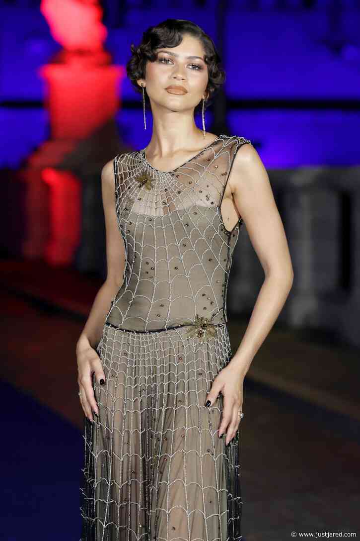 Zendaya Wows in Spiderweb Dress at ‘Brand New Day’ Rome Premiere with Tom Holland