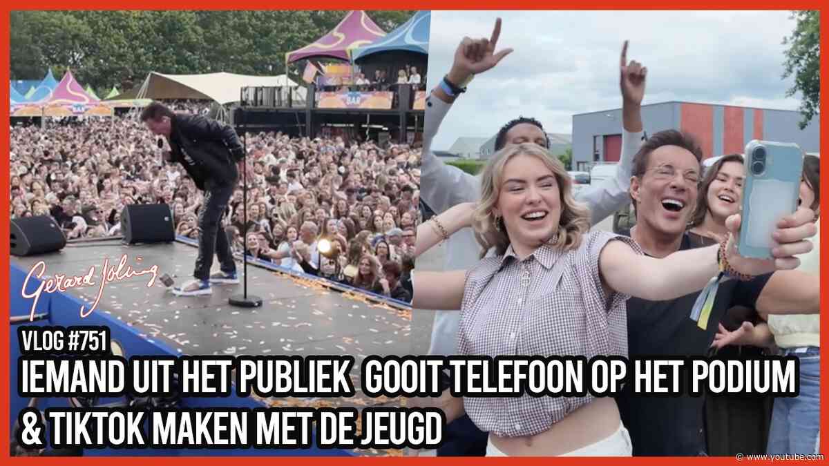 IEMAND UIT HET PUBLIEK  GOOIT TELEFOON OP HET PODIUM & TIKTOK MAKEN MET DE JEUGD-GERARD JOLING -#751