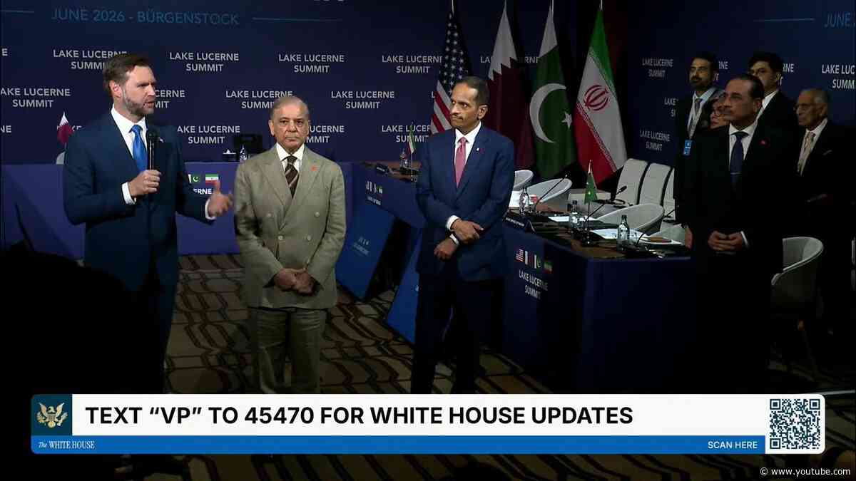 Vice President JD Vance Participates in Quadrilateral Meeting with Pakistan, Qatar, and Iran
