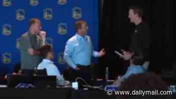 NBA fans convinced Golden State Warriors owner and GM were caught arguing over draft pick