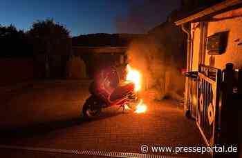 POL-PDWIL: Prüm - Brand eines Motorrollers