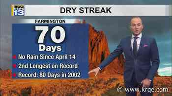 Storm chances return to New Mexico Wednesday through Friday