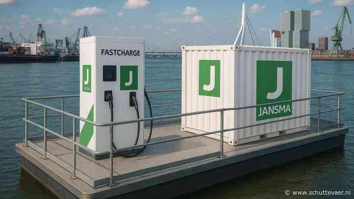Drijvend laadstation voor elektrische binnenvaart binnen handbereik
