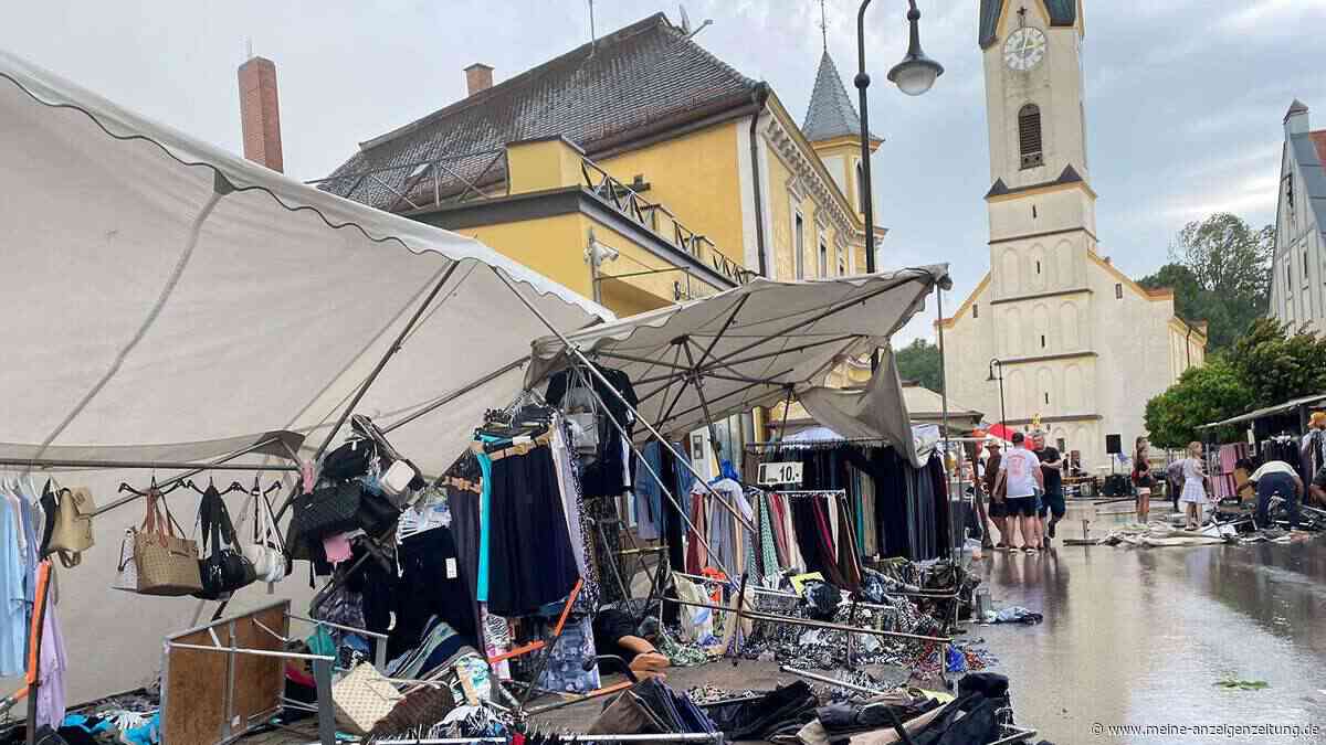 Plötzlich und ohne Vorwarnung: Heftige Sturmböen wüten über Nandlstädter Johannimarkt