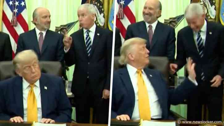 Gelach nadat Donald Trump minister onderbreekt tijdens toespraak: ‘Het interesseert niemand’