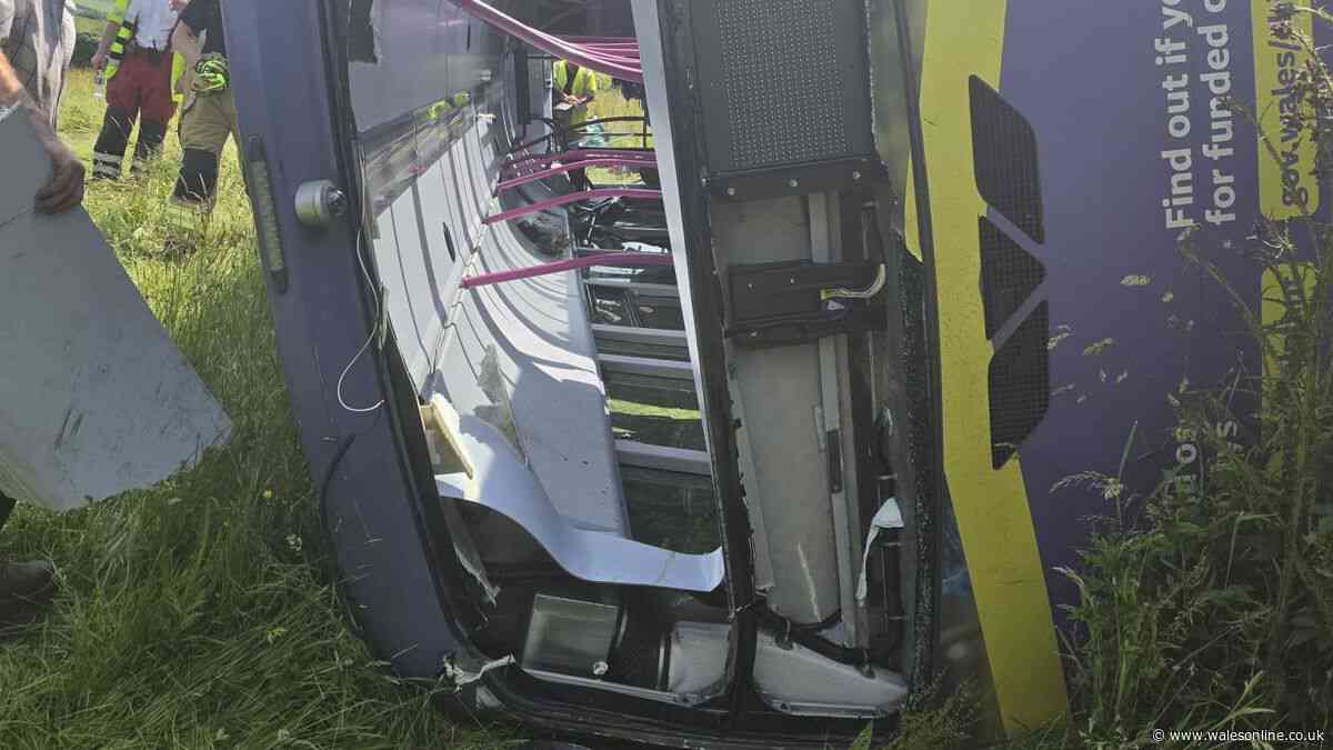 New pictures show devastating impact of Kidwelly bus crash as six in hospital and 19 hurt