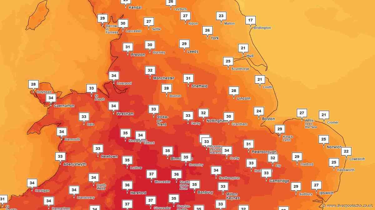 Liverpool weather live updates as 48-hour amber heat warning hits