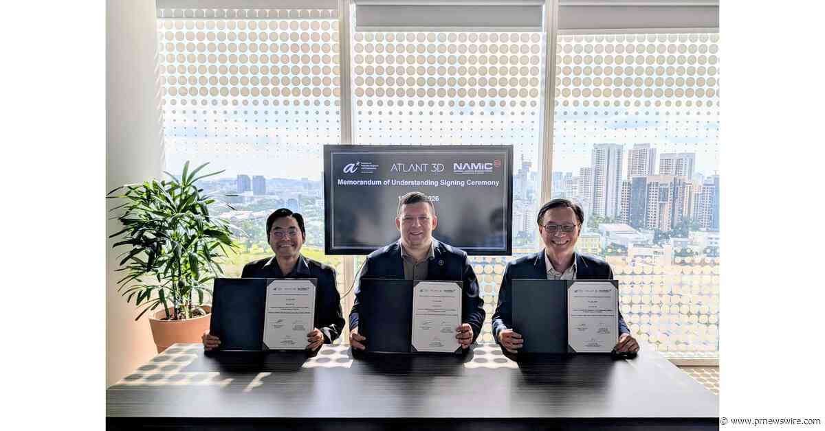 ATLANT 3D, l'IMRE (A*STAR) et le NAMIC signent un protocole d'accord pour faire progresser la découverte de matériaux grâce à l'IA à Singapour