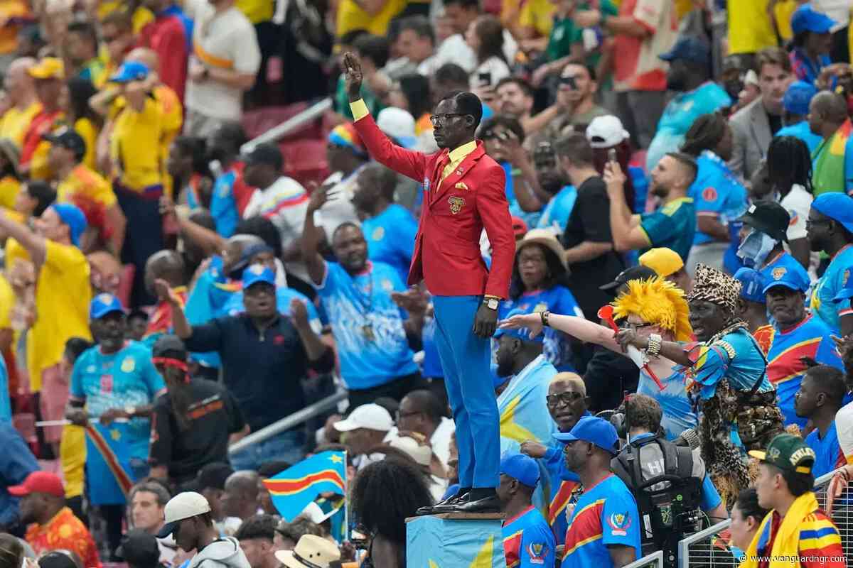 Photos: DR Congo statue fan makes World Cup debut in Colombia clash