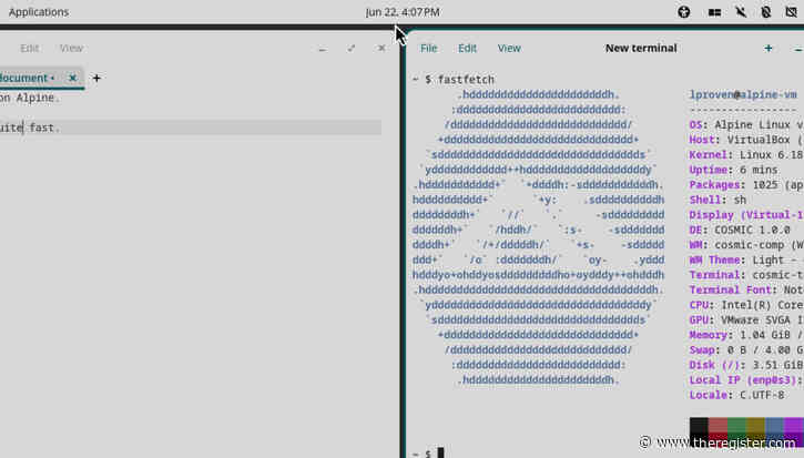 Alpine Linux 3.24 scales new desktop heights with COSMIC