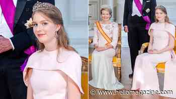 Princess Eleonore, 18, marks major first at state banquet wearing birthday tiara from her parents – best photos