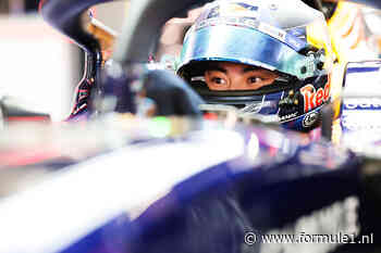 Ayumu Iwasa na Red Bull in actie voor Racing Bulls tijdens VT1 Oostenrijk