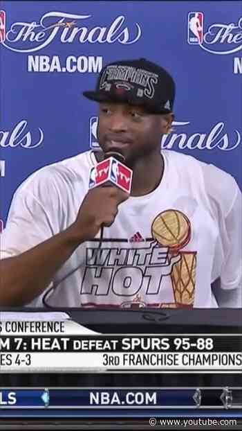 “My Name Is Three.” Dwyane Wade after winning his third championship 🏆