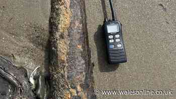 Explosion on Welsh beach with safety cordon put in place