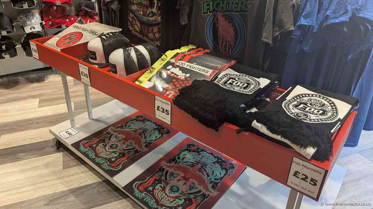 Foo Fighters Liverpool merch revealed including £35 Anfield t-shirt and exclusive poster