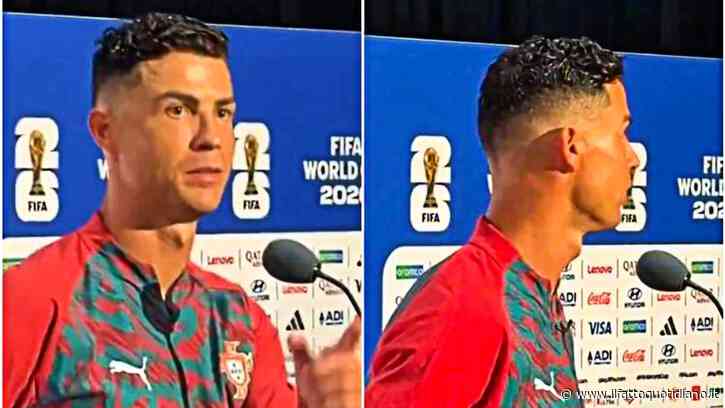 Ronaldo fa doppietta ed entra nella storia ai Mondiali, poi si infastidisce quando gli chiedono di Messi: “Prossima domanda”