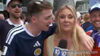 Miami TV reporter learns the hard way after trying to interview drunk Scottish World Cup fans live on air