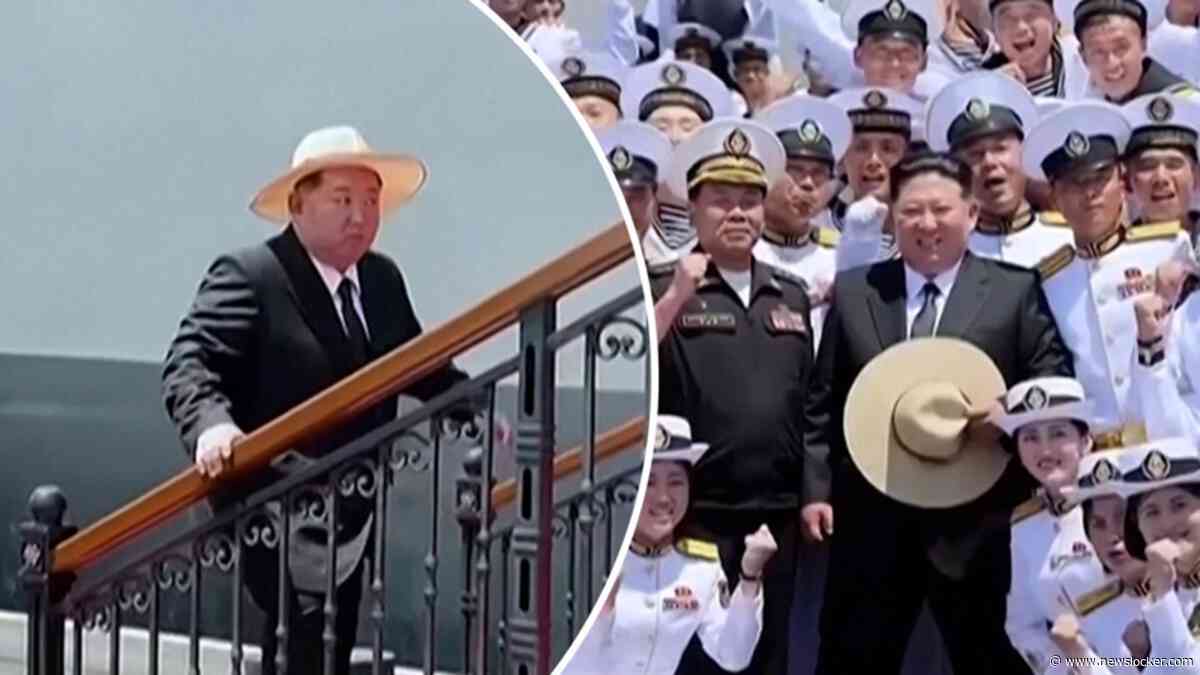 Kim Jong-un kiest voor zomerse outfit bij aankondiging oorlogsschepen
