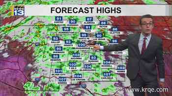 Storm chances, but hot and gusty weather continues