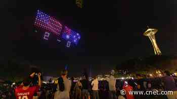 I Got a Ground Level Look at How Seattle's World Cup Drone Scoreboard Lights Up the Sky