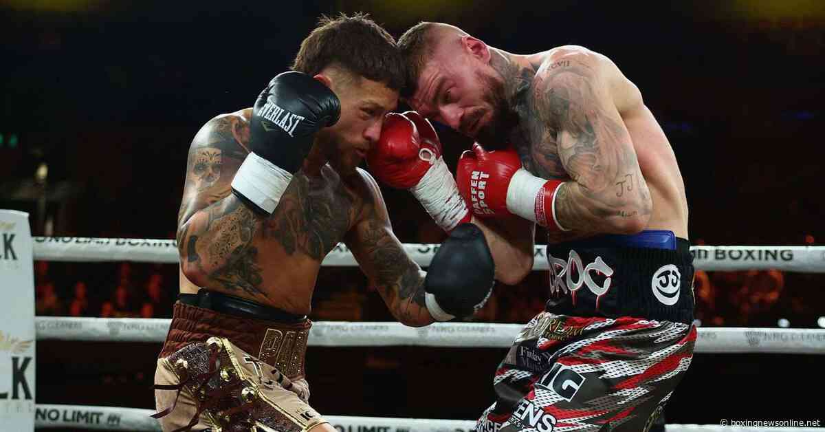 Liam Paro survives horror cut to beat Lewis Crocker and become two-weight world champion