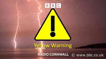 Yellow warning for thunderstorms in Cornwall