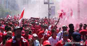 Watch live coverage of Canada, Switzerland fans marching to BC Place ahead of game