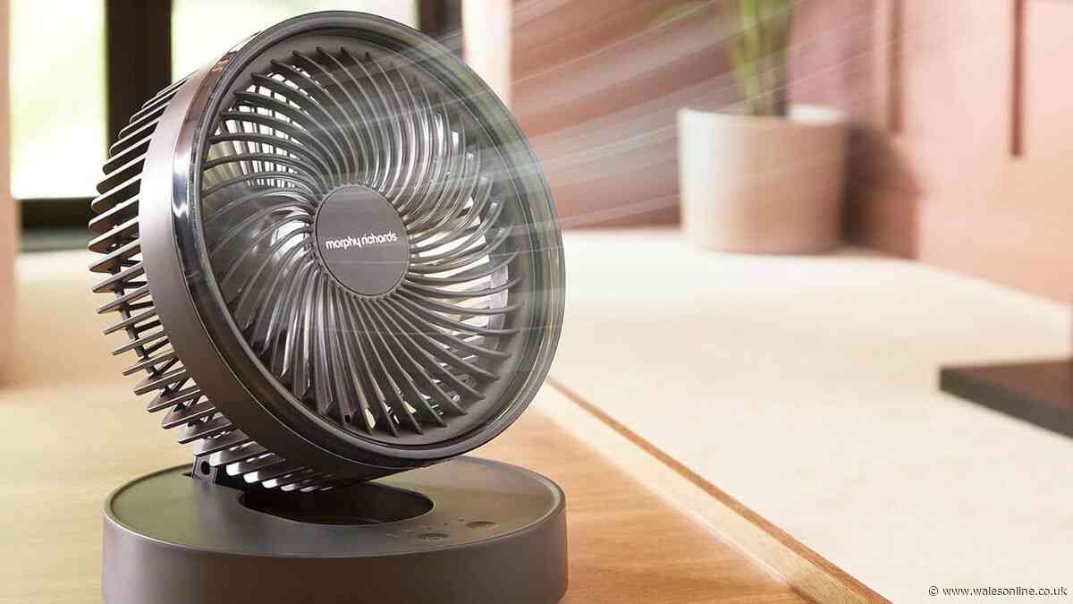 'Quiet but efficient portable fan' slashed to £30 is 'perfect for the heat'