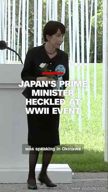 Japan's Prime Minister heckled at WWII event