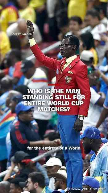 Who is the man standing still for entire World Cup matches?