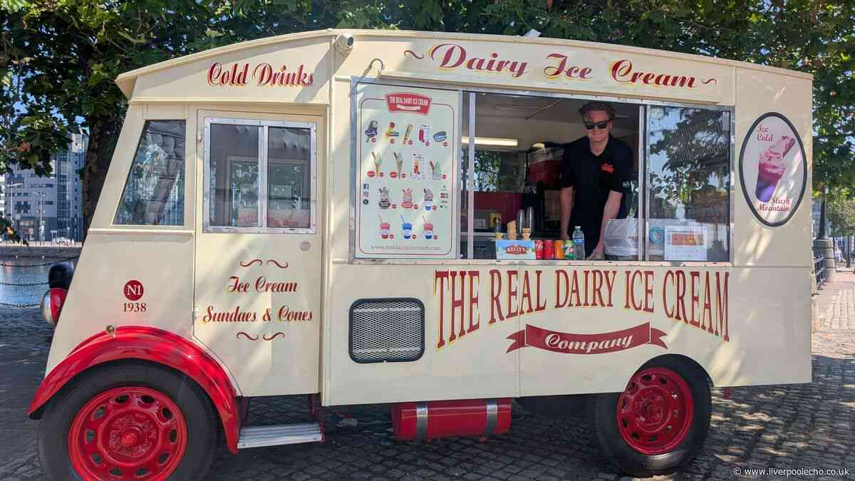 Liverpool's ice cream van heroes serving customers in 34C heat