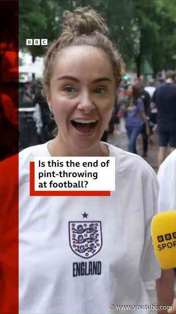 Is this the end of pint-throwing at football? #WorldCup #England #BBCNews