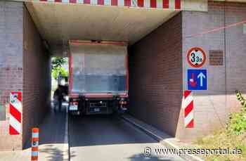 POL-VER: Nachtrag zur Meldung: +Lkw in Brückenunterführung festgefahren+