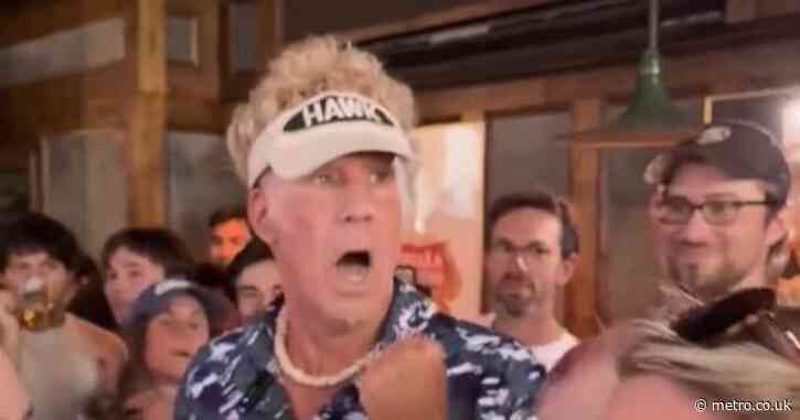Will Ferrell crashes England fans’ World Cup party to belt out Sweet Caroline